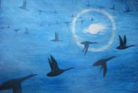 Paul Bloomer. Winter geese.