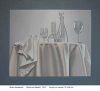 Glass and napkin by Brian Henderson