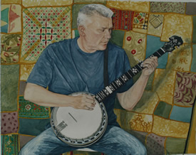 The Musician. Joyce Wark water colour