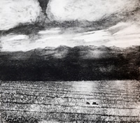 Big Country, Montana, etching by Richard Rowland