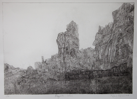 Mountainscape near Hals print by Richard Rowland