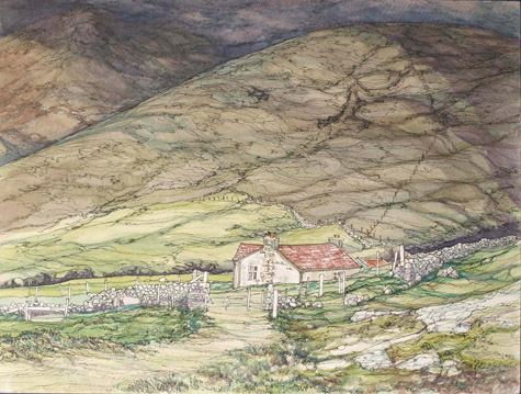 Blo'burn Hoose, Foula - 37 x 28cm