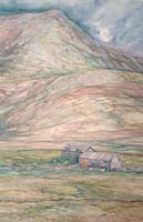 Joyce Wark. watercolour painting Da Burns, Foula