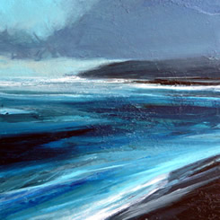 Shetland Blues - mixed media on board 2010