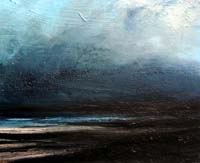 Ruth Brownlee, mixed media, Dusk, Easting Beach